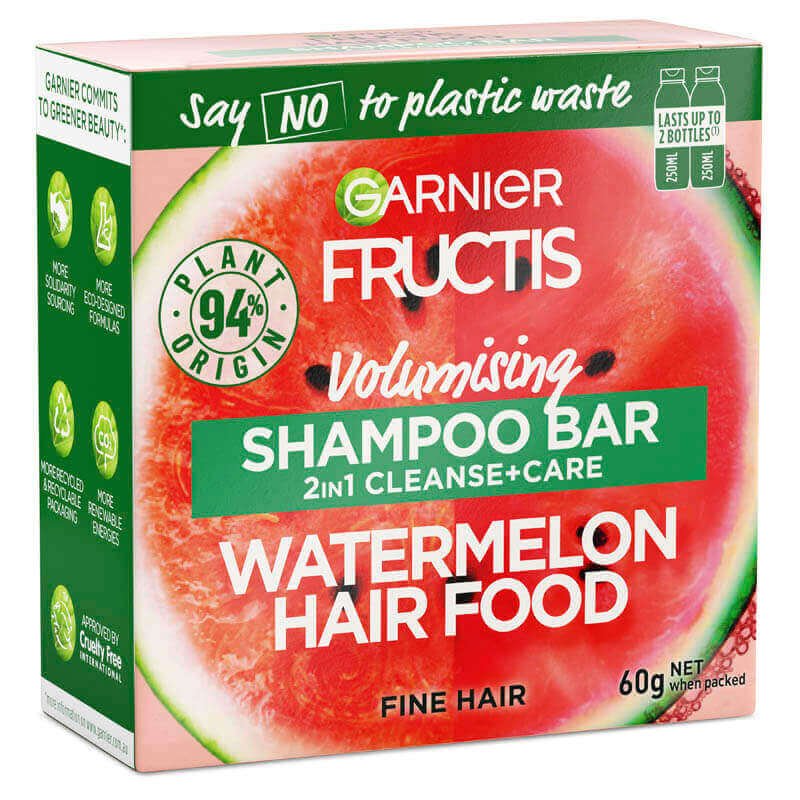 Fructis Watermelon Hair Food 2 in 1 Shampoo Bar 60g 3600542441292 2