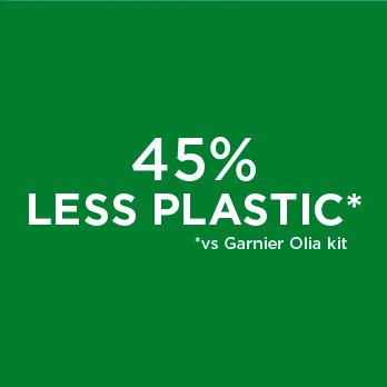45% less plastic vs. Garnier Olia kit