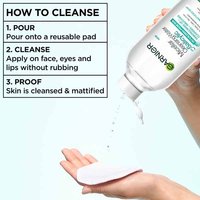 How to cleanse steps using Garnier Micellar Salicylic Cleansing Water.