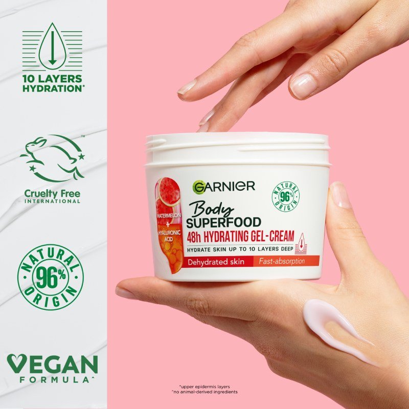 Superfood Watermelon Body Cream Garnier Australia NZ Superfood Watermelon Body Cream Garnier Australia NZ