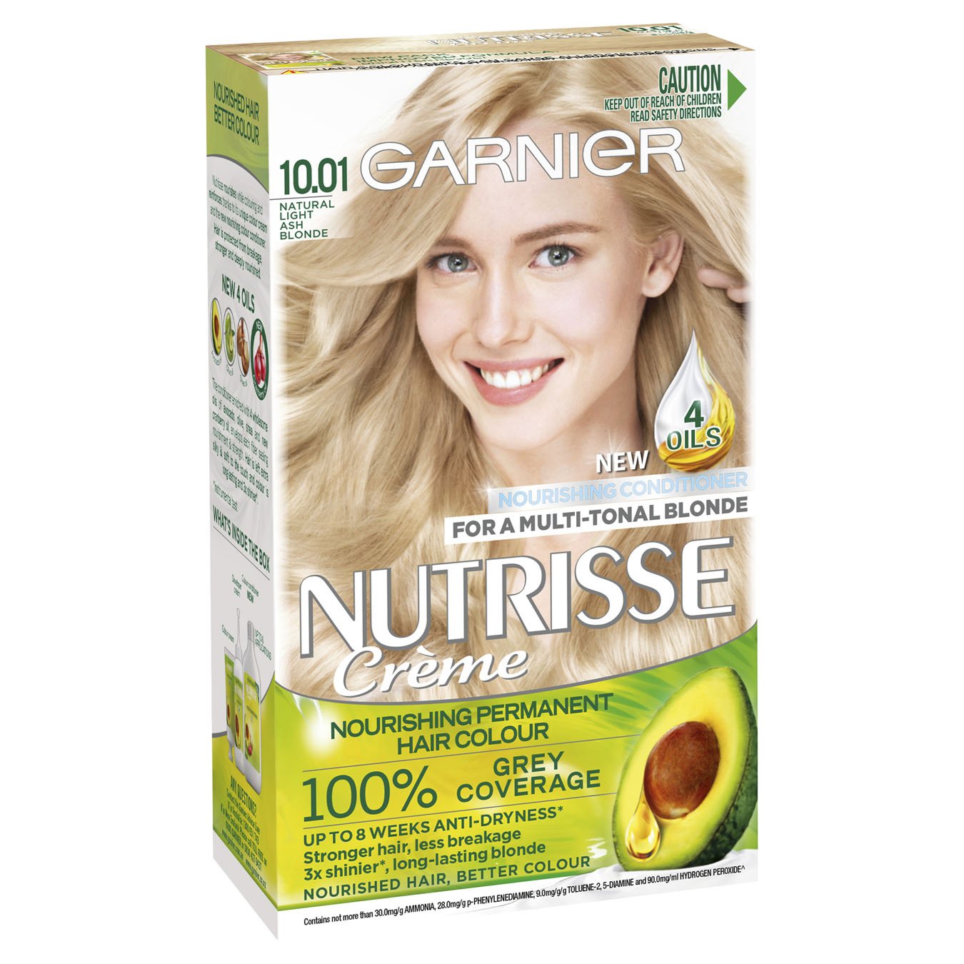 Nutrisse Permanent Hair Colour 10 01 Natural Light Blonde