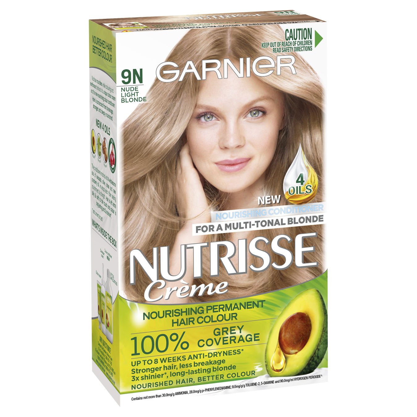 Nutrisse Permanent Hair Colour 9n Nude Light Blonde Garnier