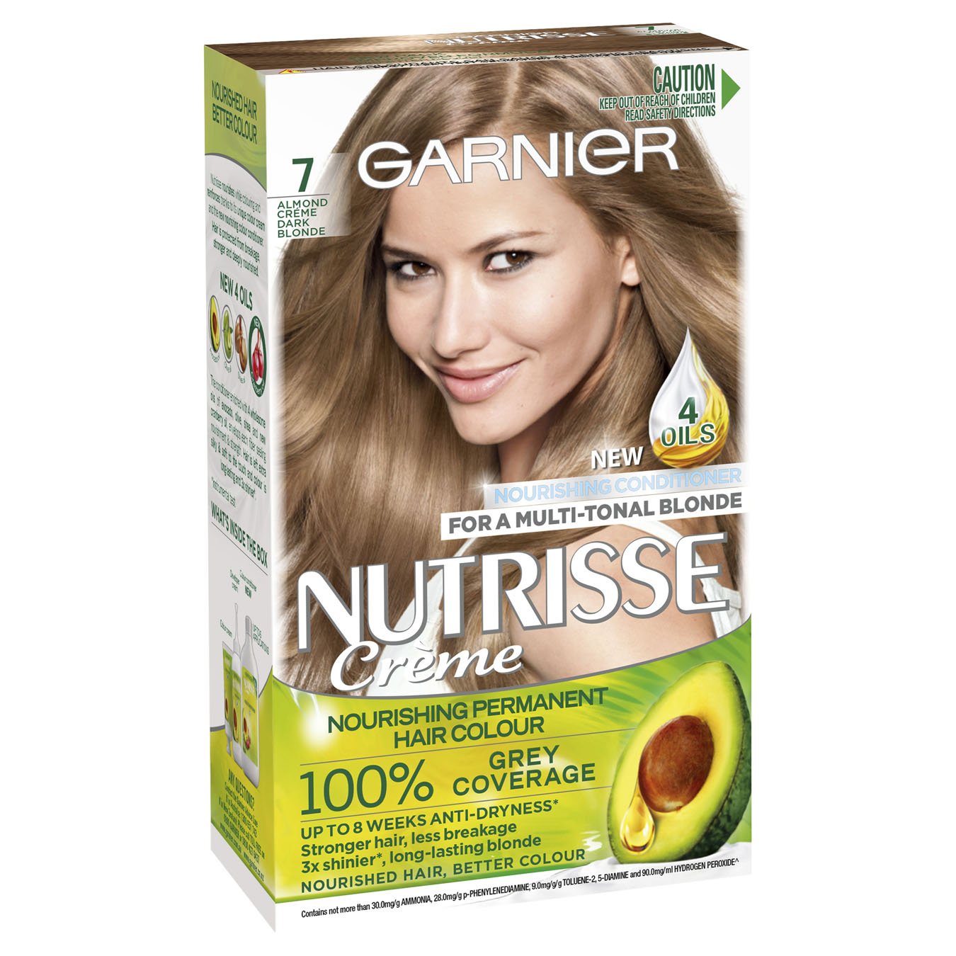 Nutrisse Permanent Hair Colour 7 0 Almond Creme Garnier