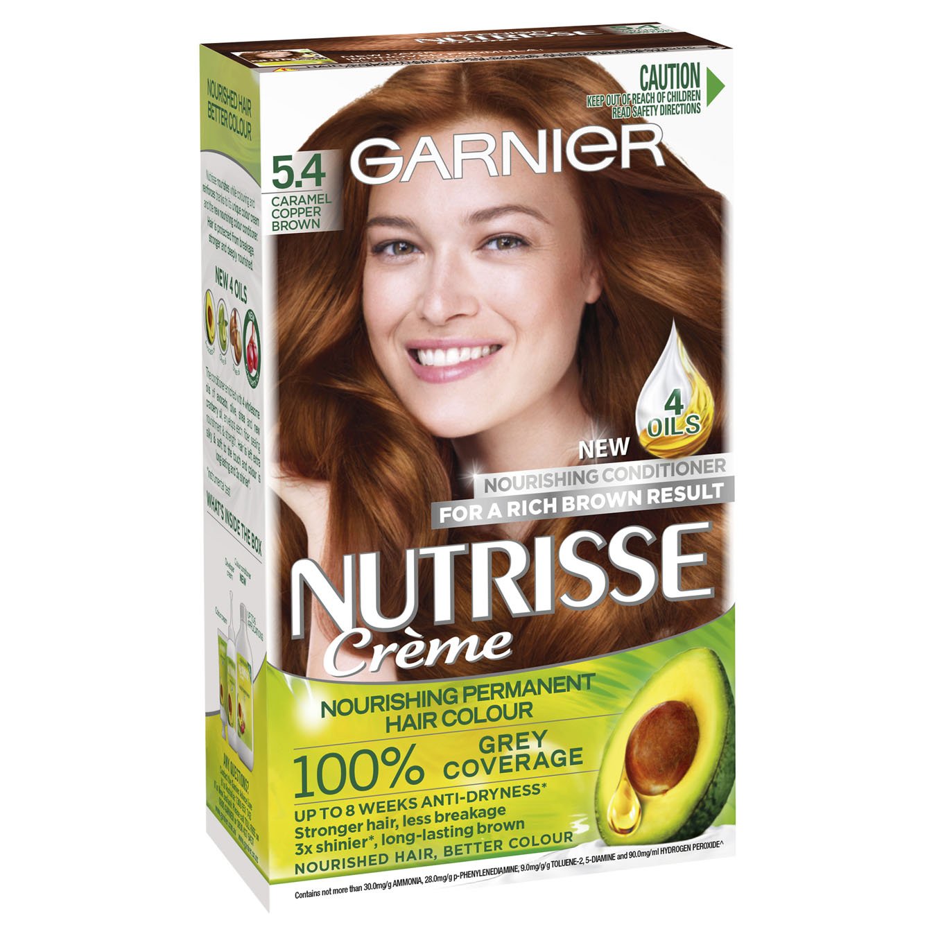 Nutrisse Permanent Hair Colour 5.4 Caramel Garnier® Australia & New