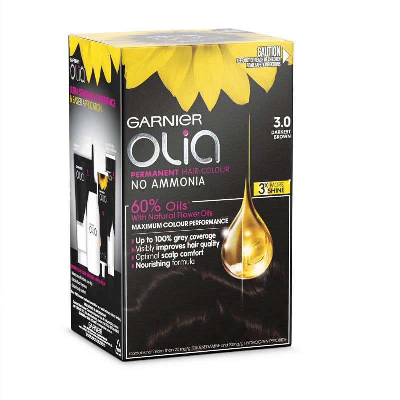 Garnier Olia Permanent Hair Colour 30 Soft Black 3600542445542 1