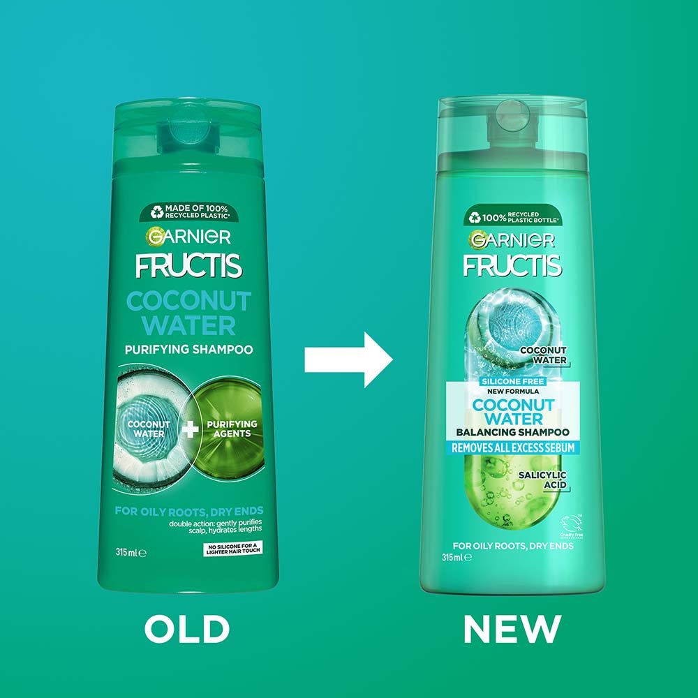 Old vs New Fructis Coconut Water Shampoo