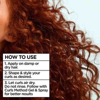 How to use Curls Method Air Dry Cream: apply on damp or dry hair, shape and style curls as desired, and let curls air dry without rinsing. Follow with Curls Method Gel & Spray for better results