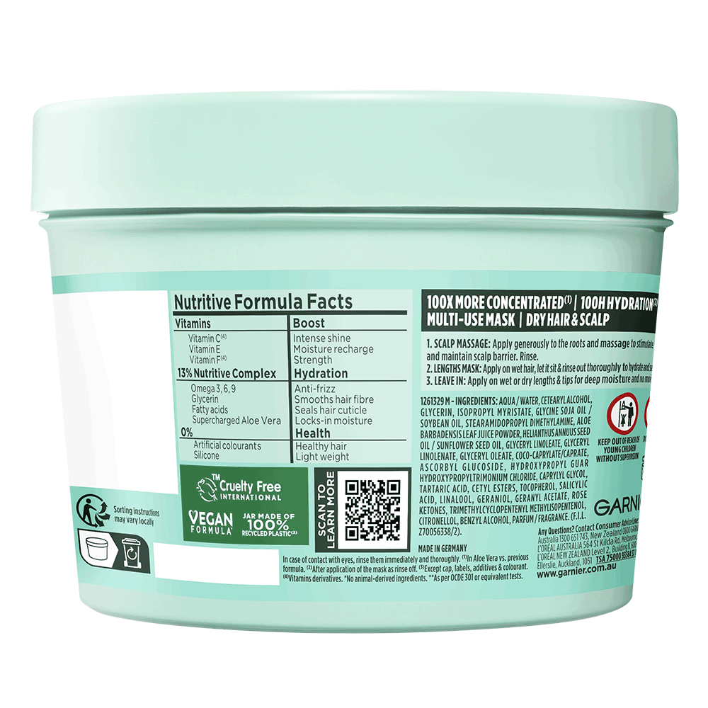 Fructis Hair Food Multi-Use Aloe Vera Hair Mask - Garnier Aus & NZ