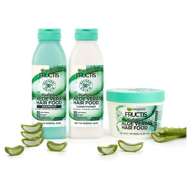 Garnier - Fructis Hair Food Shampoo, Conditioner and Mask with Aloe Vera