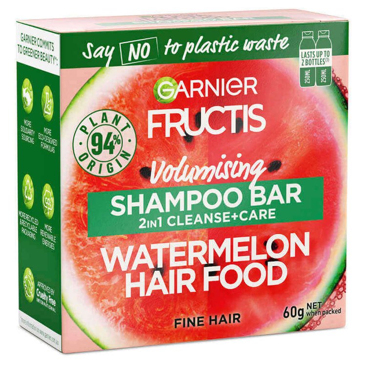 Hair Food Watermelon Shampoo Bar Volumising Garnier Australia & NZ