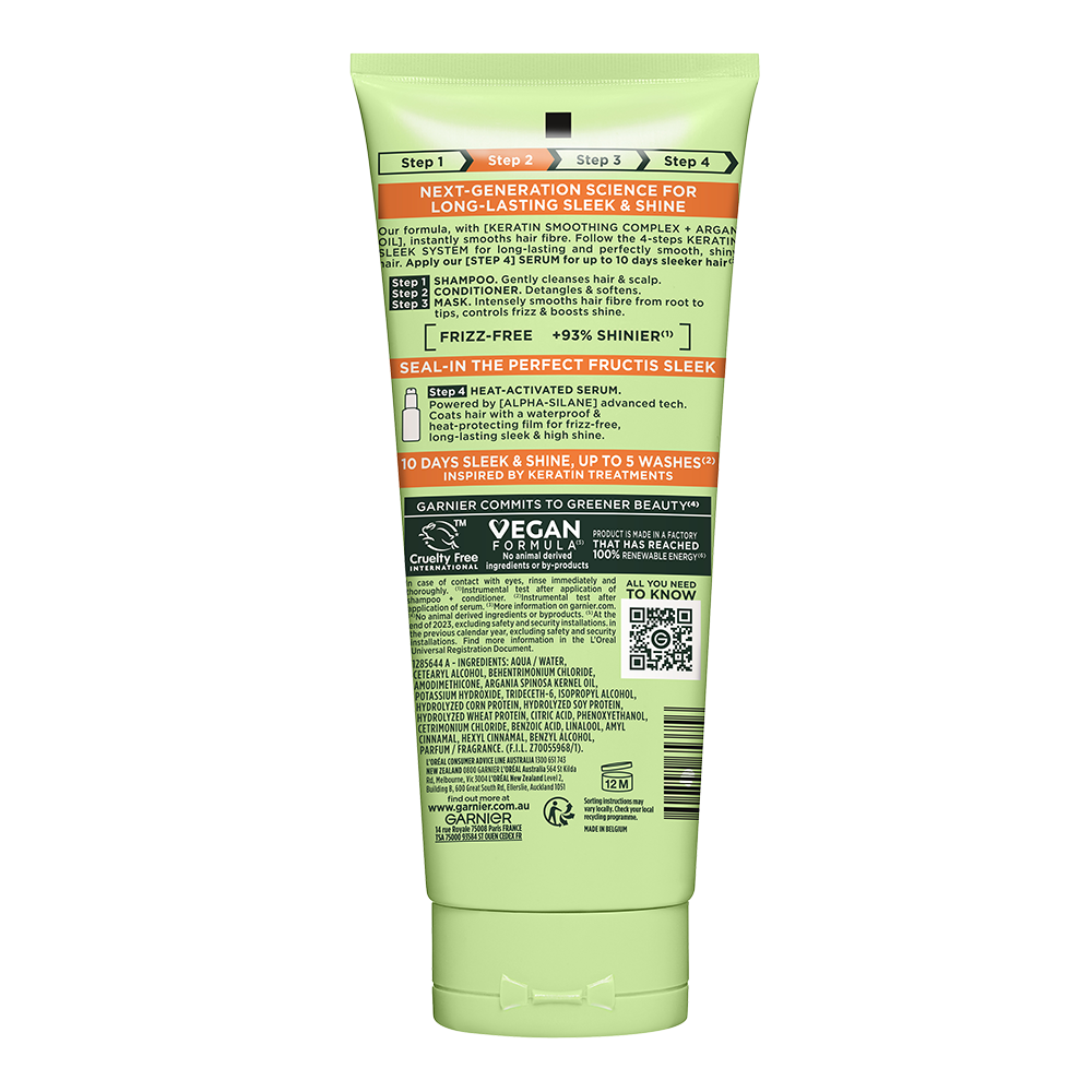 Ingredients of the Keratin Sleek Hair Conditioner for Smooth Hair