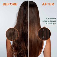 Before and after of the Keratin Sleek Anti-Frizz Hair Shampoo
