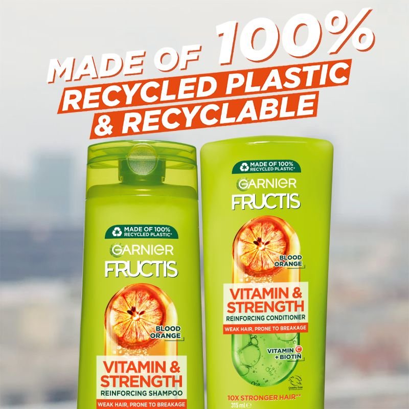 Fructis Vitamin & Strength 100% Recyclable Plastic