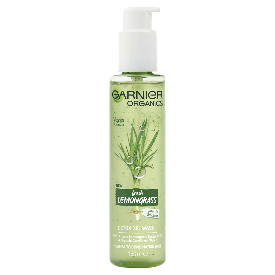 Garnier Organics Lemongrass Detox Gel Wash front packshot