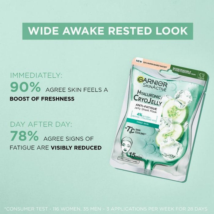 Cryo Jelly Sheet Mask Skin Active Garnier Australia & NZ