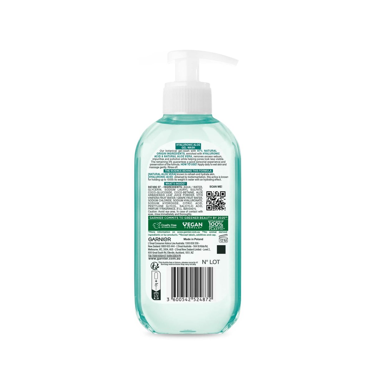 Hyaluronic Acid Gel Cleanser Skin Active Garnier® Australia & NZ