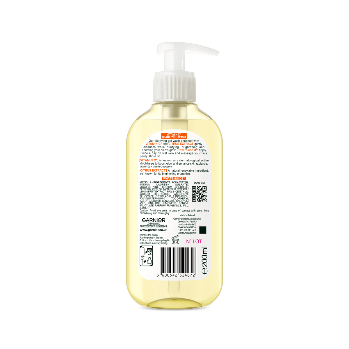 Vitamin C Gel Cleanser Skin Active Garnier® Australia & NZ