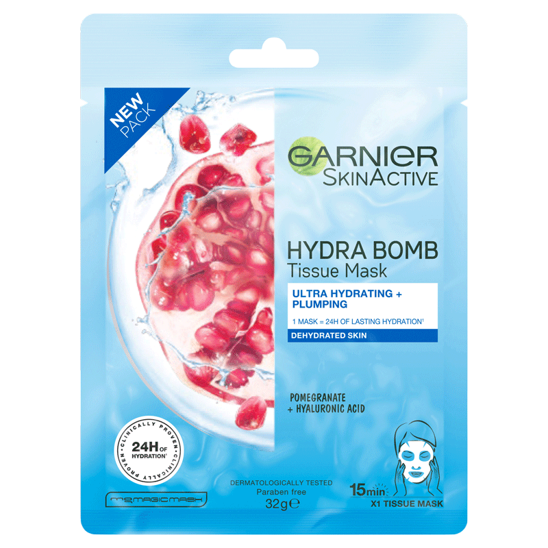 Discover Pomegranate Hydra Bomb Rejuvenating Sheet Mask | Garnier ...