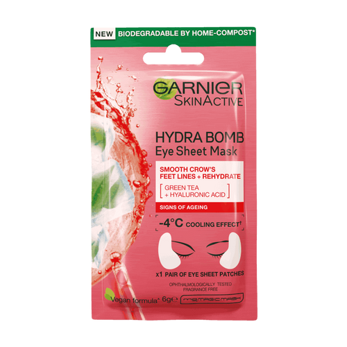 Anti-Ageing Green Tea Eye Sheet Mask For Wrinkles | Garnier