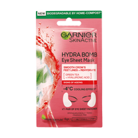 Garnier Hydra Bomb Hyaluronic Acid + Green Tea Anti Ageing Eye Sheet Mask