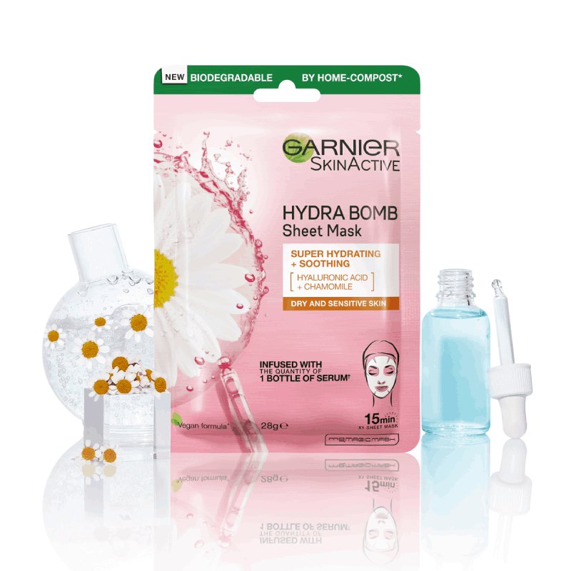 Garnier Hydra Bomb Hyaluronic Acid + Chamomile Sheet Mask