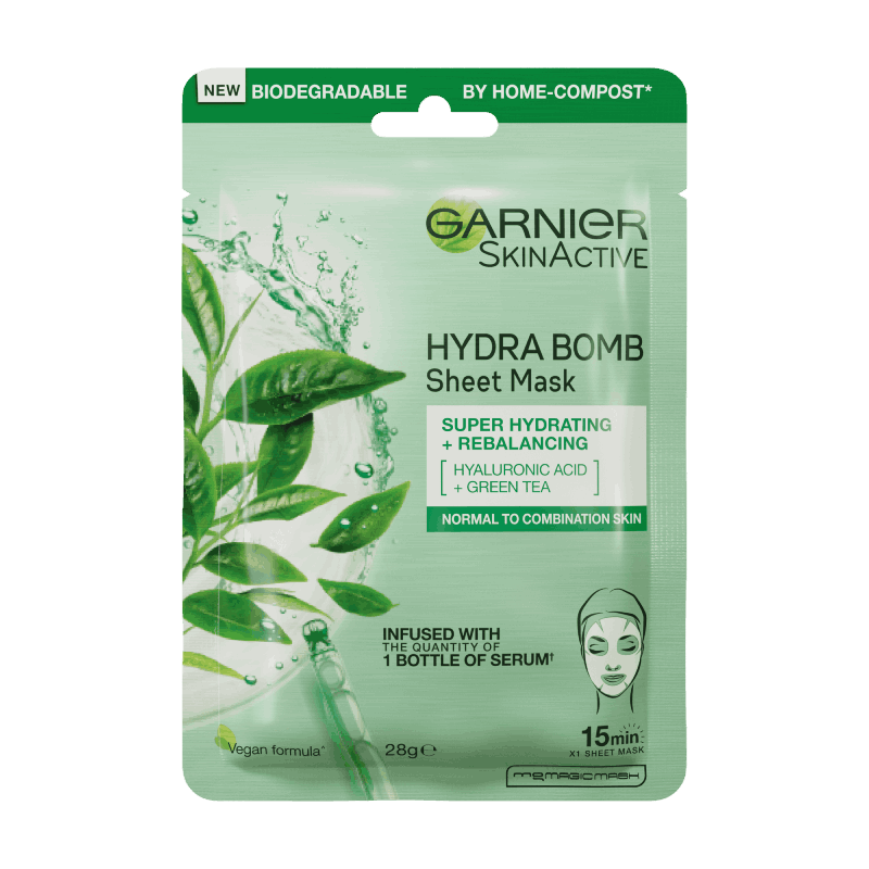 Garnier Hydra Bomb Hyaluronic Acid + Green Tea Sheet Mask