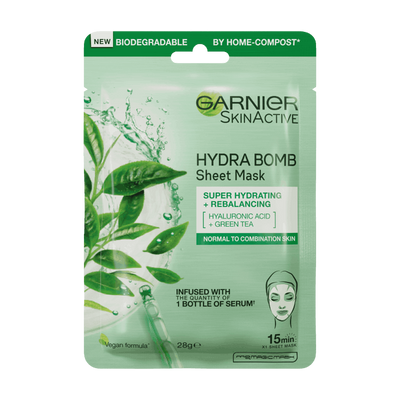 Garnier Hydra Bomb Hyaluronic Acid + Green Tea Sheet Mask