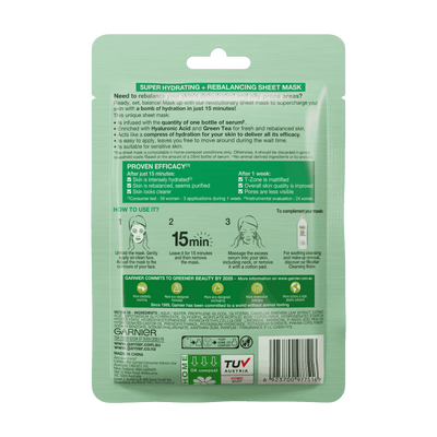 Garnier Hydra Bomb Hyaluronic Acid + Green Tea Sheet Mask