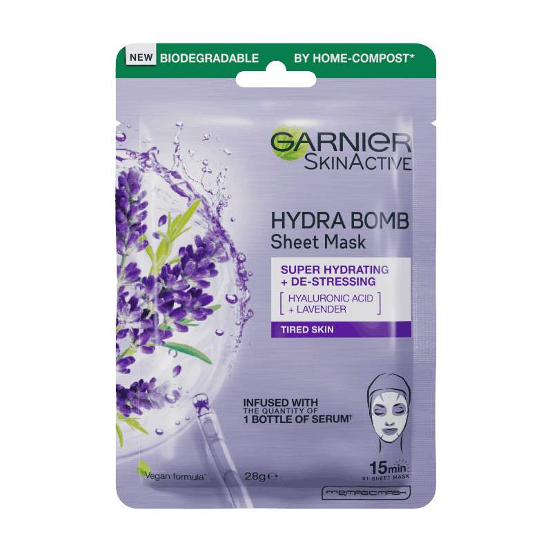 Garnier Hydra Bomb Hyaluronic Acid + Lavender Sheet Mask