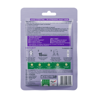 Garnier Hydra Bomb Hyaluronic Acid + Lavender Sheet Mask