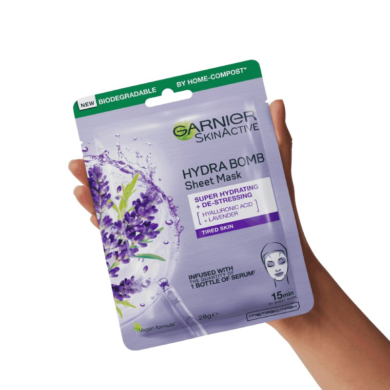 Garnier Hydra Bomb Hyaluronic Acid + Lavender Sheet Mask