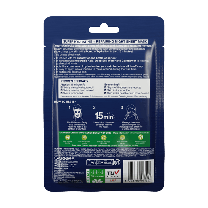 Hydrating Night Mask For Tired & Sensitive Skin Garnier