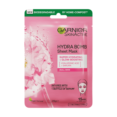 Garnier Hydra Bomb Hyaluronic Acid + Sakura Sheet Mask