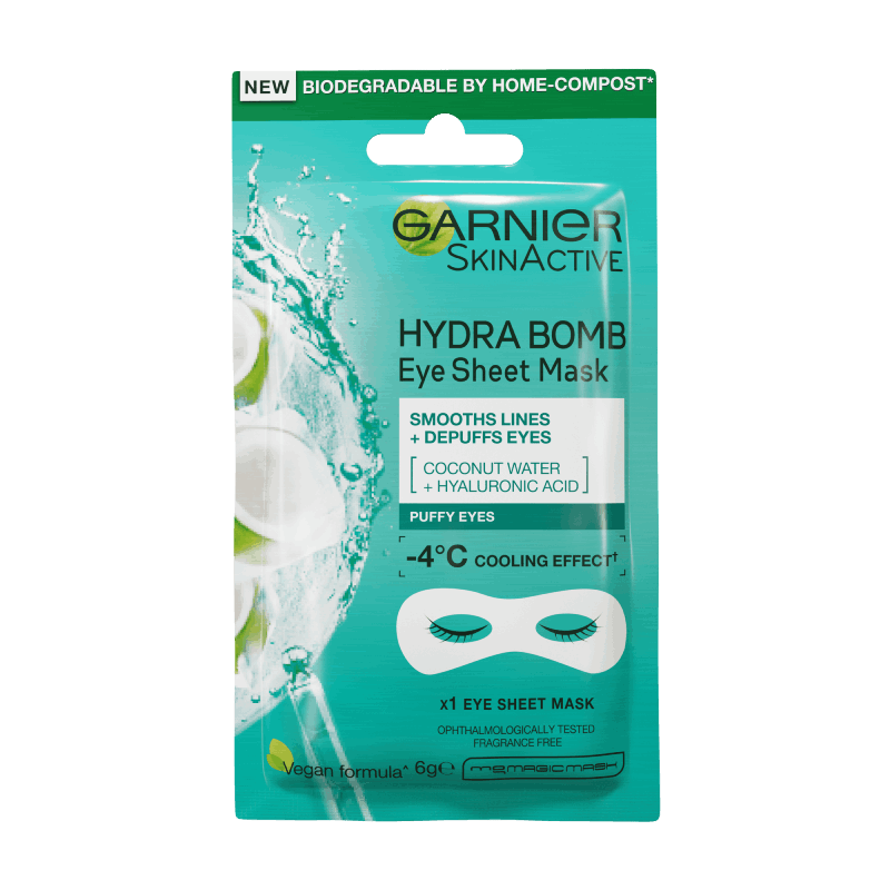 Garnier Hydra Bomb Hyaluronic Acid + Coconut Water Eye Sheet Mask