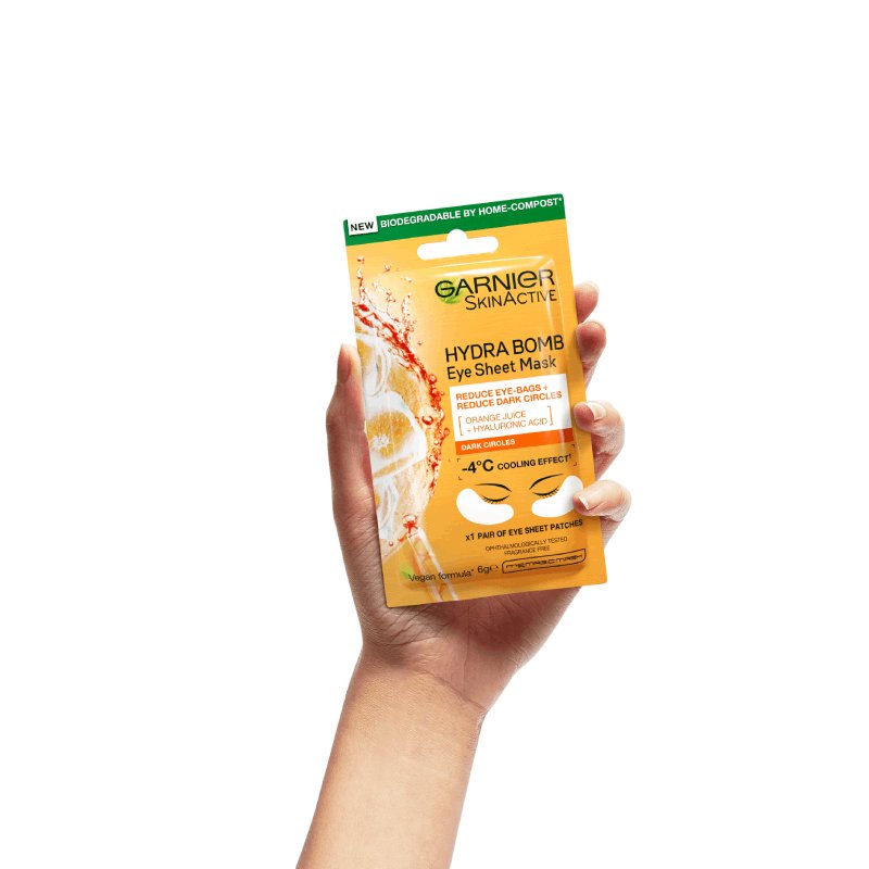 Garnier Hydra Bomb Hyaluronic Acid + Orange Extract Eye Sheet Mask 