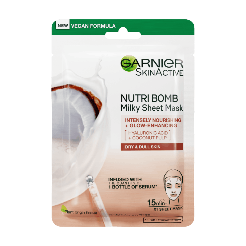 Garnier Nutri Bomb Milky Sheet Mask Hyaluronic Acid +  Coconut Milk