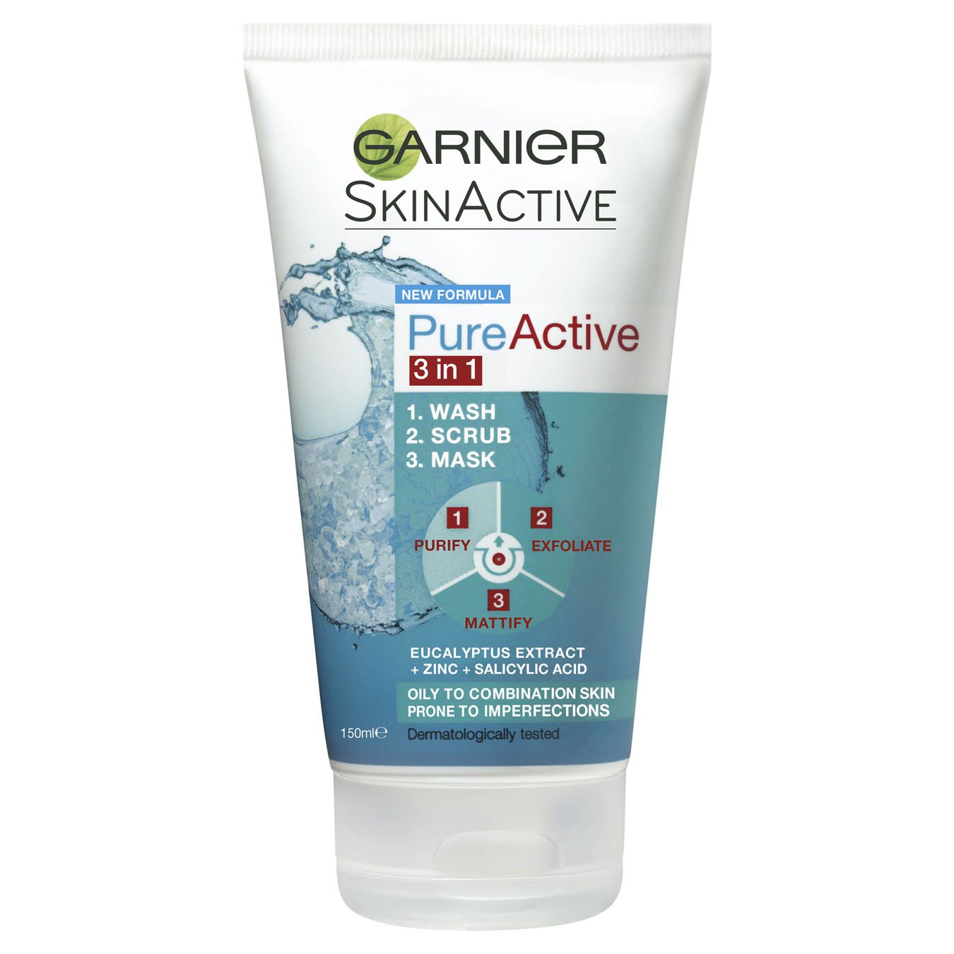 Pure Active 3 In 1 Facial Cleanser Scrub Mask Garnier Australia Nz But really, how do you know which one to buy and use? pure active 3 in 1 wash scrub mask