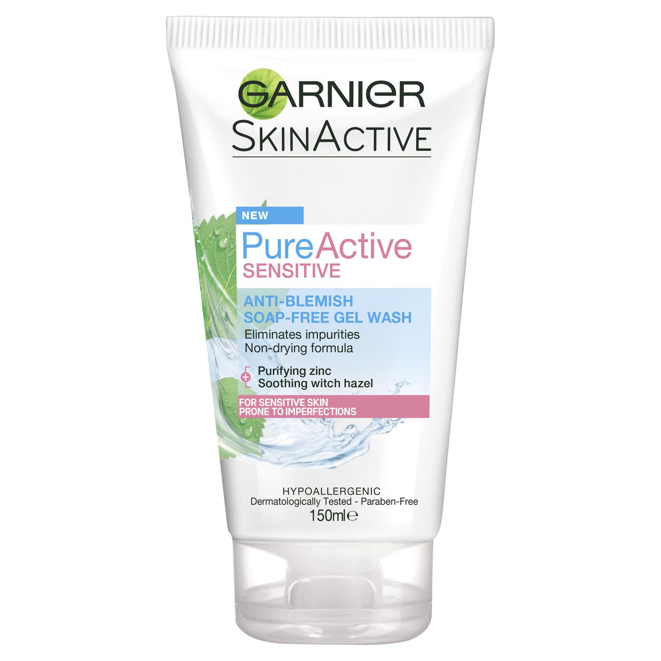 pure active sensitive anti blemish soap free gel wash