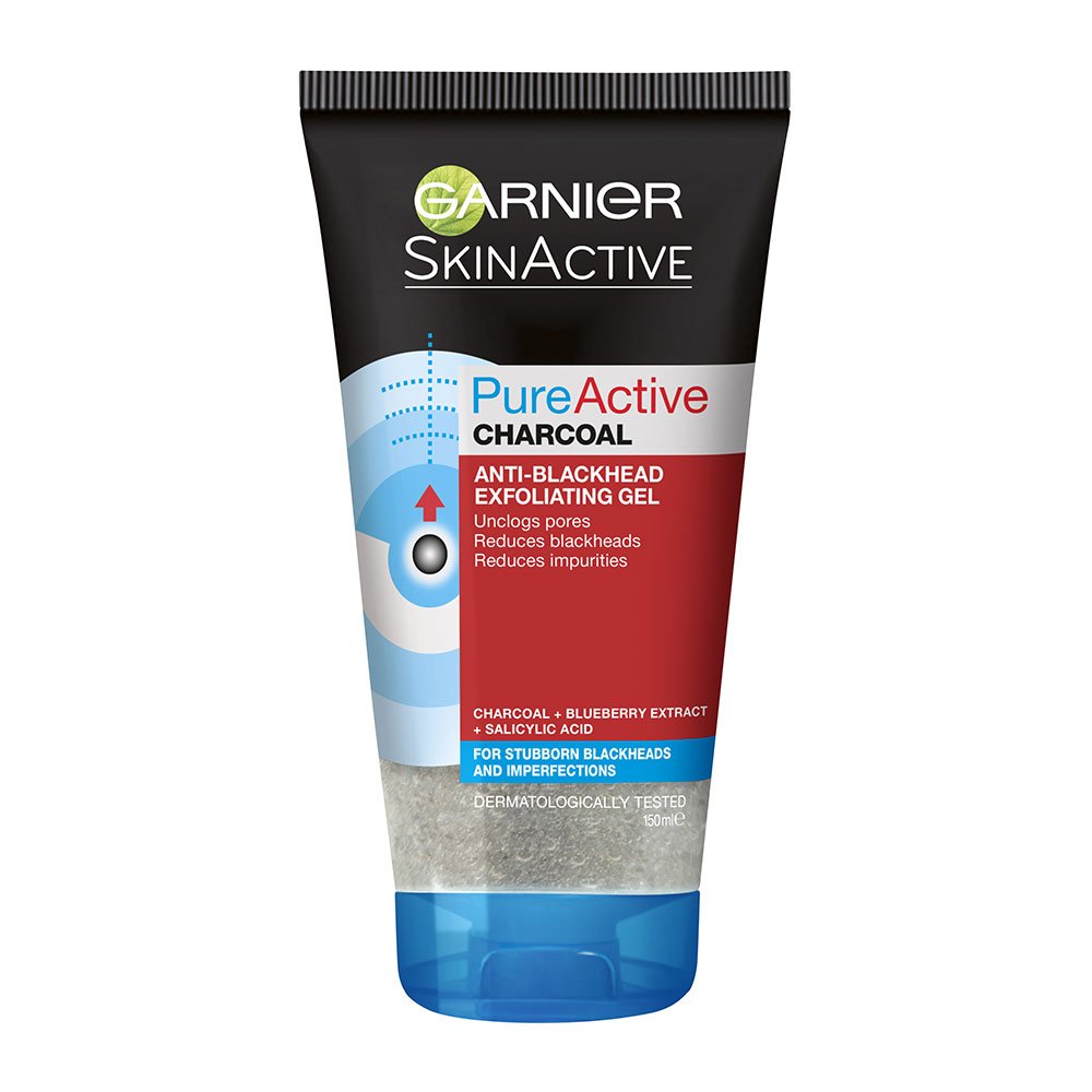 Pure Active AntiBlackhead Charcoal Exfoliating Gel Garnier® Australia