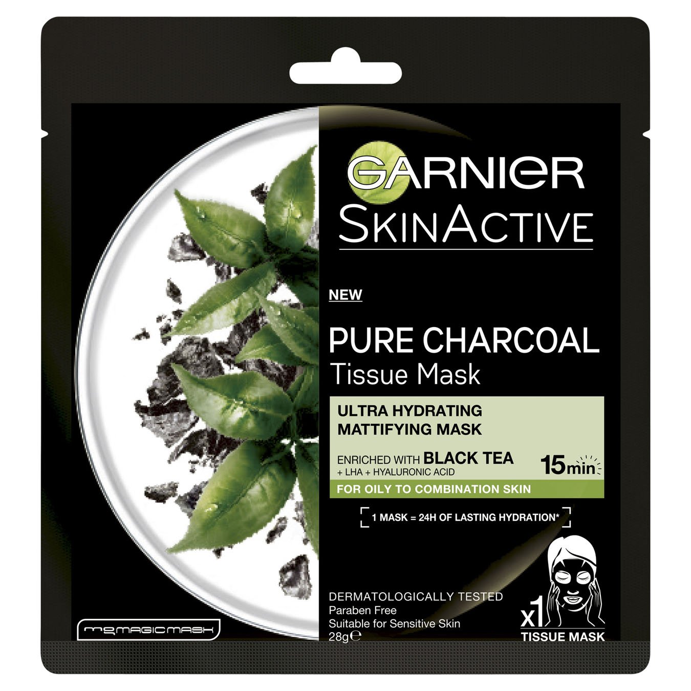 Charcoal tissue mask