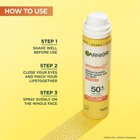 Vitamin C Brightening Over Make-Up Invisible UV SPF Mist with SPF 50+ how to use